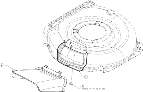Chuteandmulch Diagram and Parts List for 12AVB2M5345 2017 Yard Machines Lawn Mower